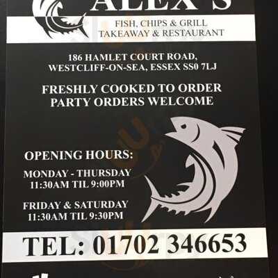 Alex's Fish, Chips And Grill Takeaway And Restaurant