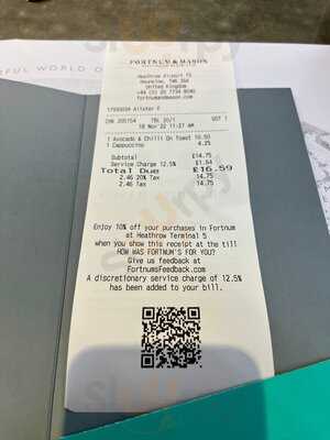 The Fortnum's Bar At Heathrow T5