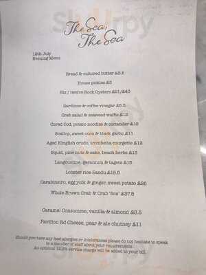 The Sea, The Sea Chelsea