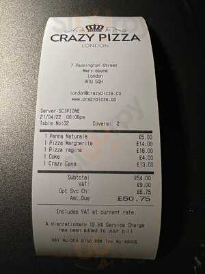 Crazy Pizza Marylebone