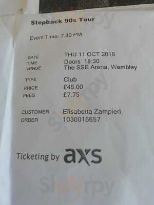 The Sse Arena Wembley Restaurant