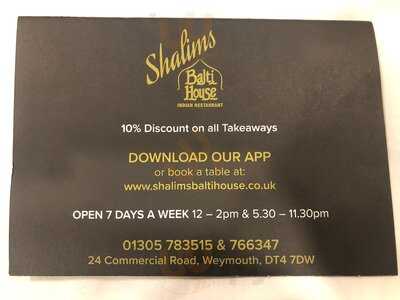 Shalims Balti House Indian Restaurant