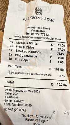 Pearson's Arms Pub & Restaurant