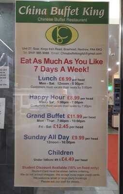 China Buffet King Braehead