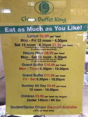 China Buffet King Glasgow
