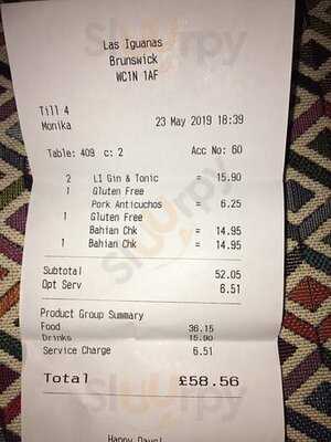 Las Iguanas London - Brunswick Square