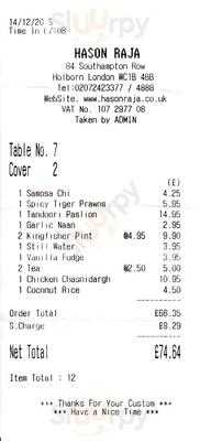 Hason Raja Indian And Bangladeshi Restaurant And Takeaway