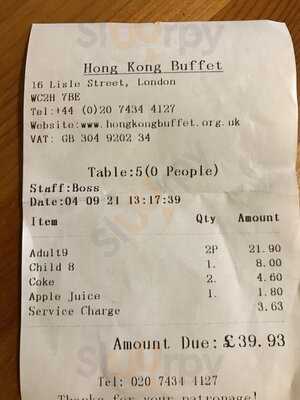 Hong Kong Buffet