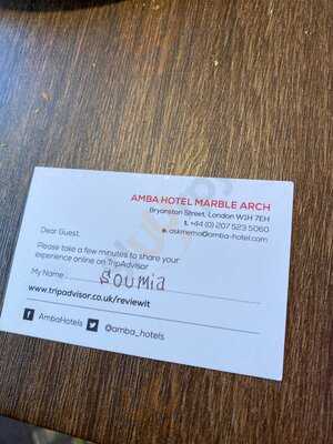 Amba Hotel Marble Arch Restaurants