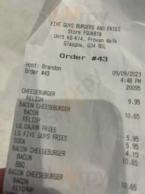 Five Guys Glasgow Fort