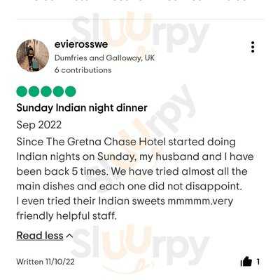 Dining At Gretna Chase Hotel