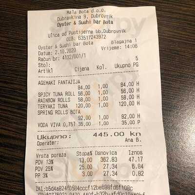 Oyster & Sushi Bar Bota