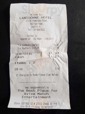 The Den - In Landsdown Hotel Dublin