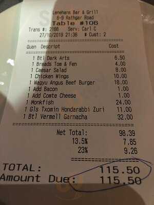 Lenehans Bar And Grill