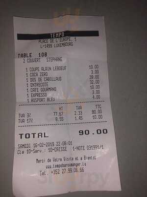 Tempo Bar Où Manger