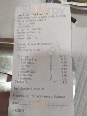 Belem Palacio Rest. & Snack Bar
