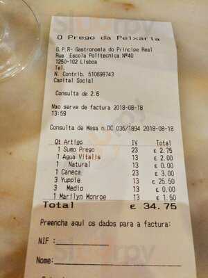 O Prego Da Peixaria - Algés
